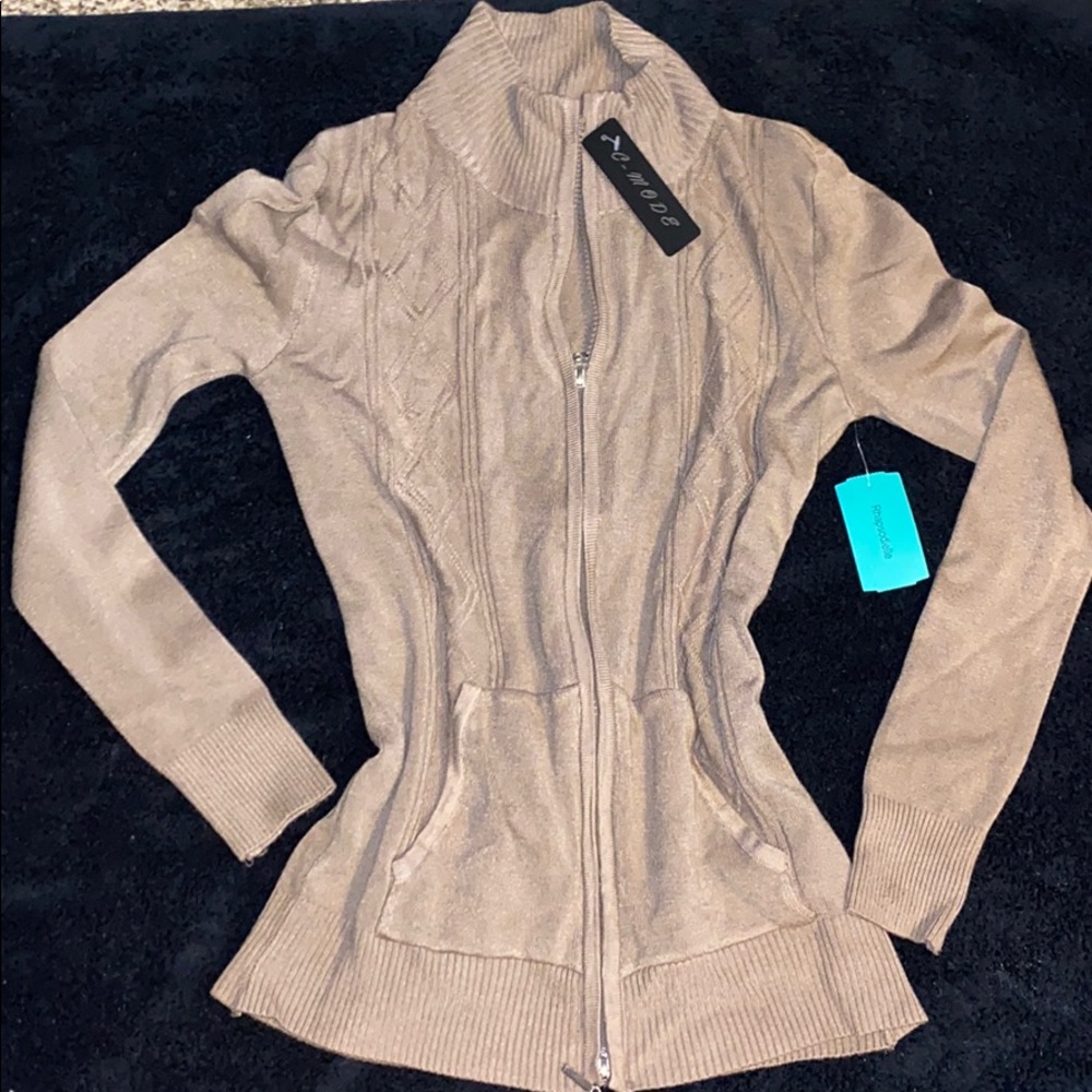 Zip front cardigan